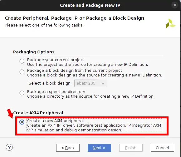 Create AXI Lite IP